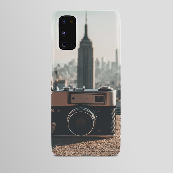 Vintage film camera and New York City Android Case