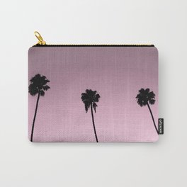 pink skies and palm trees Carry-All Pouch | Skies, Black And White, Beachy, Ocean, And, Beach, Rose, Sea, Salt, Trees 
