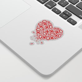 XOXO Heart Sticker