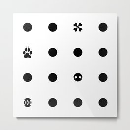Black and White Pup-adot Pattern Metal Print | Pattern, Dog, Cute, Puppies, Bone, Black And White, Dogtoy, Animal, Subtle, Dot 