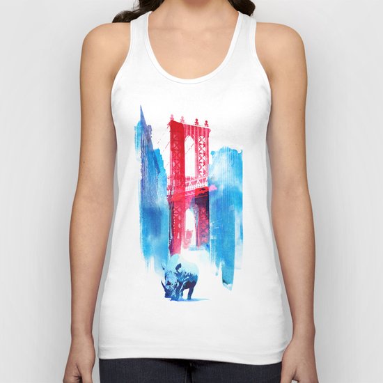 Manhattan bridge Unisex Tank Top