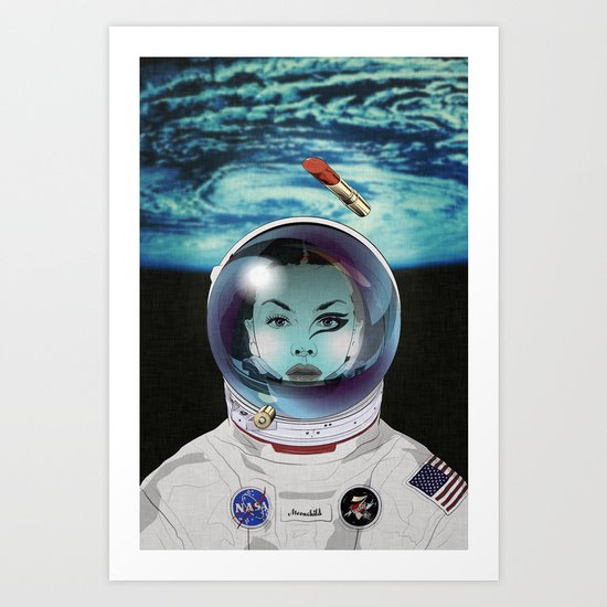 Miss Space Pilot Art Print