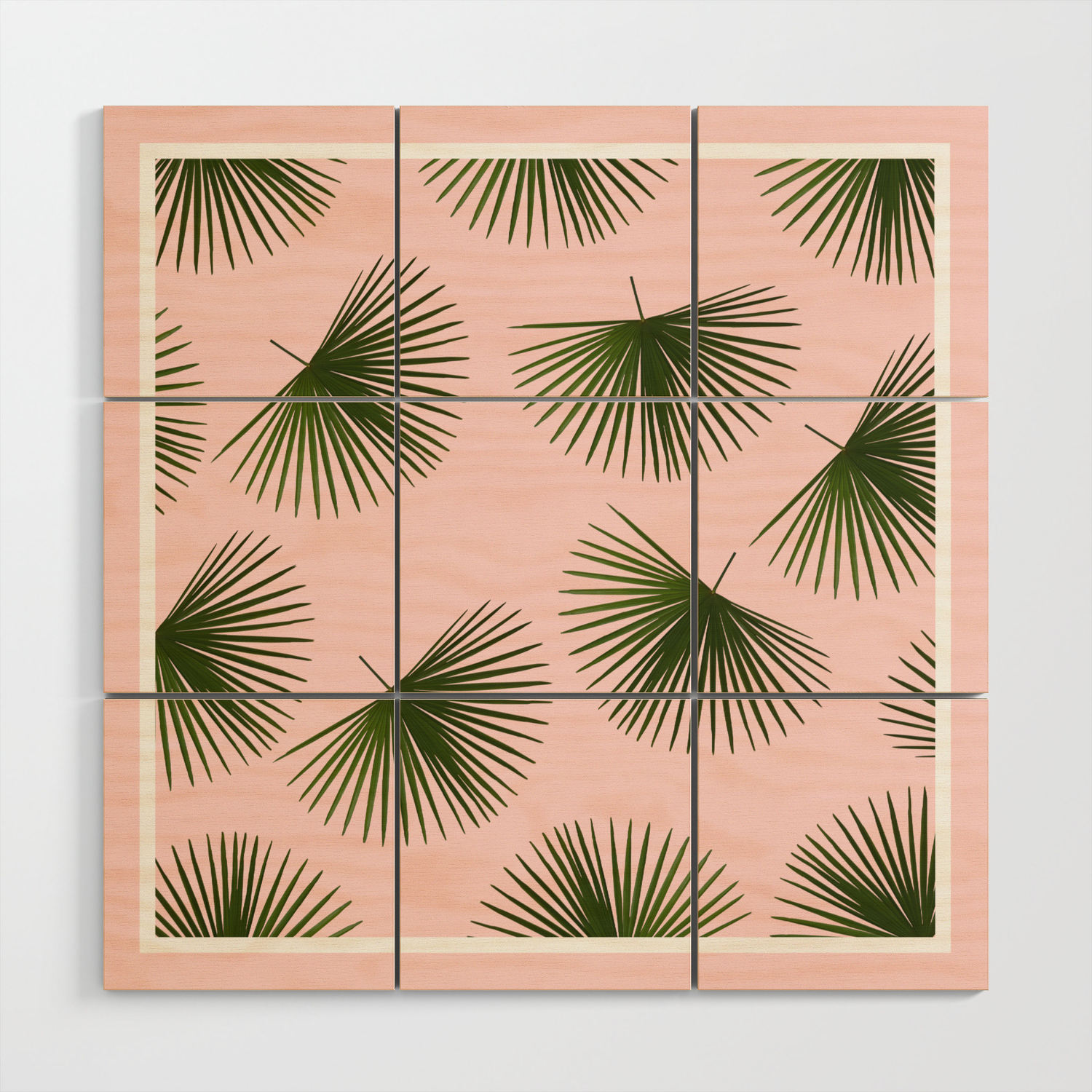Palm Frond Pattern Wood Wall Art By Textart Society6