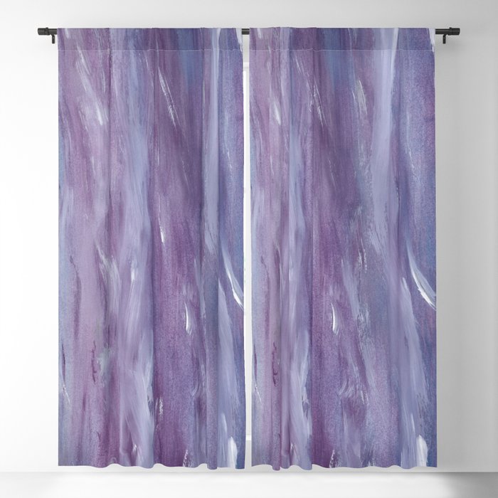 Touching Purple Blue Watercolor Abstract #1 #painting #decor #art #society6 Blackout Curtain