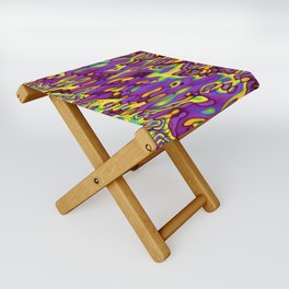 Funky liquid shapes Folding Stool