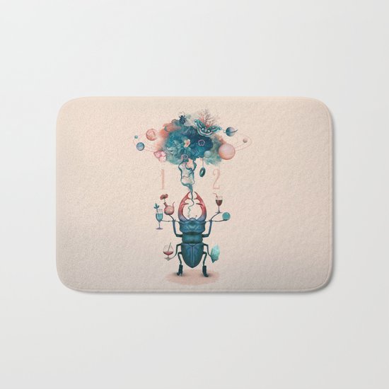 funny beetle Bath Mat