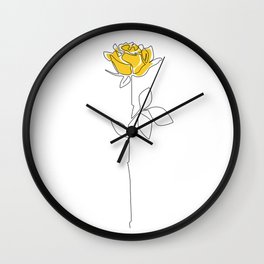 Lemon Rose Wall Clock