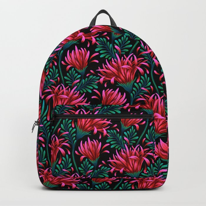 Daisies - Red / Green / Black Backpack