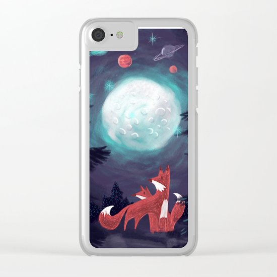 Clever Fox's Tales about the Universe Clear iPhone Case