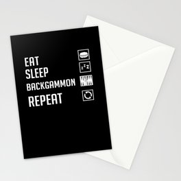 Backgammon Board Game Player Rules Stationery Card