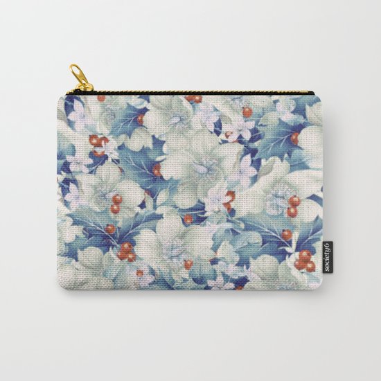flowers and red berries Carry-All Pouch