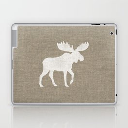 White Moose Silhouette Laptop & iPad Skin