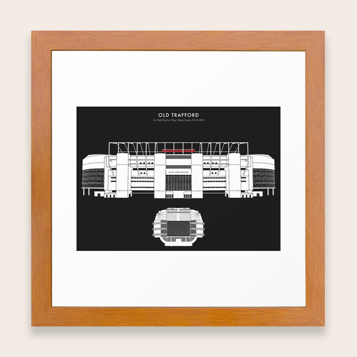Old Trafford Stadium Manchester United Framed Art Print By Old Trafford Stadium Manchester United Framed Art Print