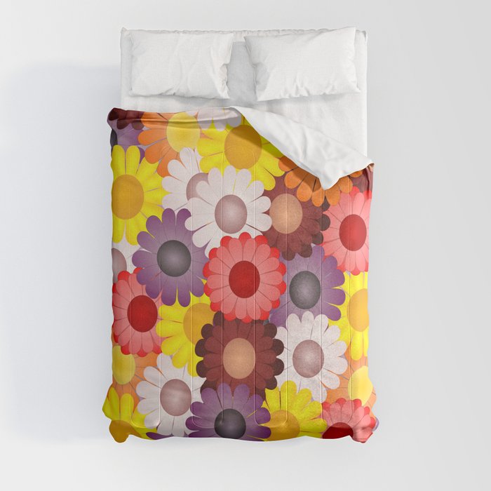 Colorful Daisies Comforter