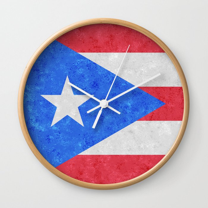 Bandera de Puerto Rico  Wall Clock