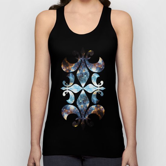 Stark Blue Nebula Unisex Tank Top