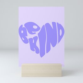 80s BeKind Purple Typography Heart Mini Art Print