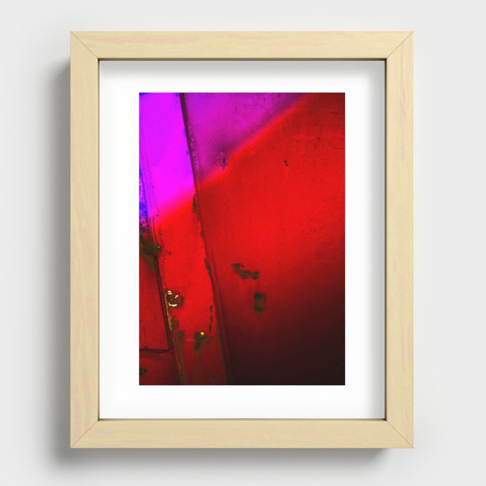 Purple,Red and Black Recessed Framed Print