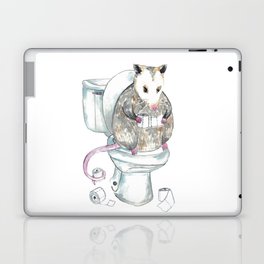 Opossum toilet Painting Wall Poster Watercolor  Laptop Skin