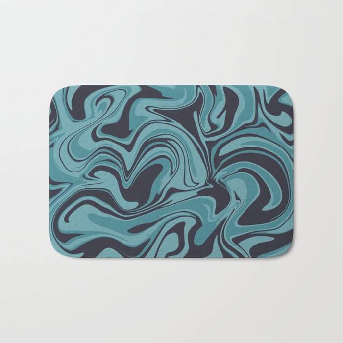 Dreamy Twirl Ocean Blue Bath Mat