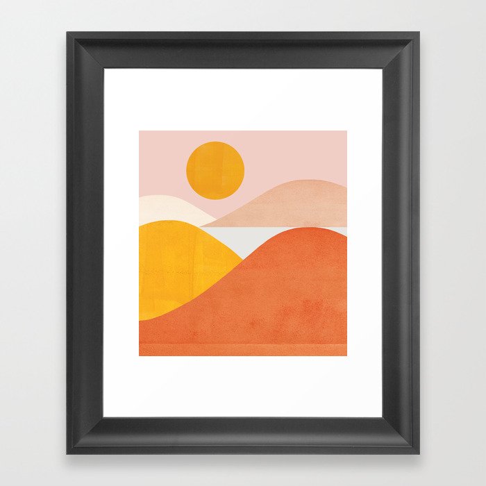 Abstraction_Mountains Framed Art Print by Society6