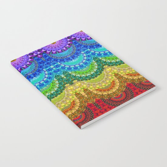 Chakra Mandala Healing Art by Sharon Cummings Notebook