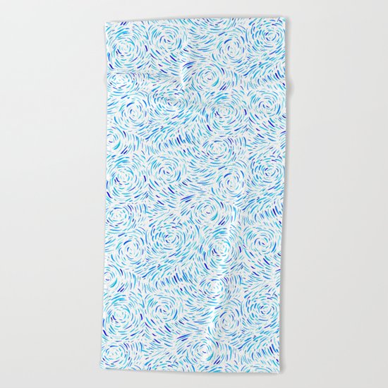 Dashed Waves Beach Towel