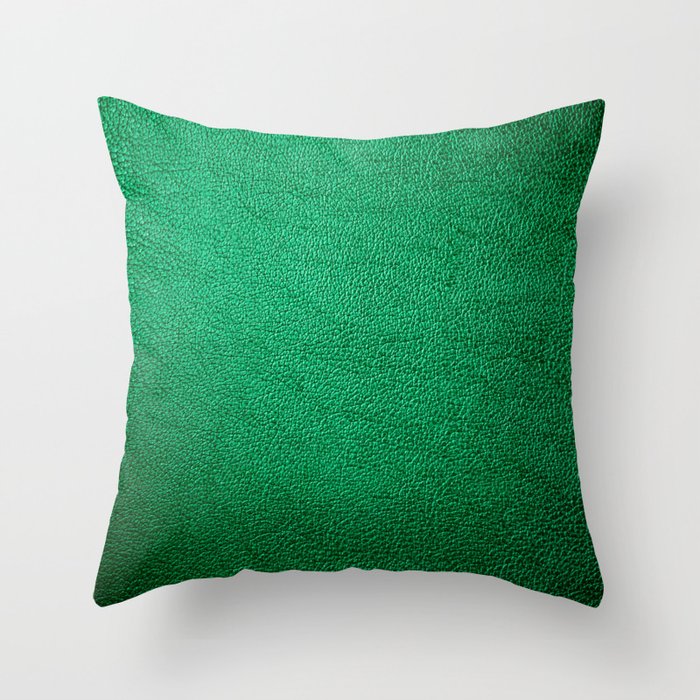 Green leather pillow sale