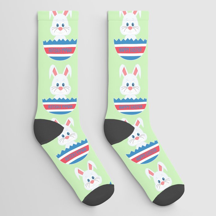 A cute easter egg bunny Socks