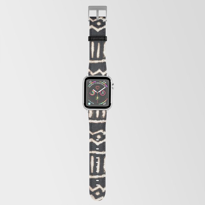 African Vintage Mali Mud Cloth Print Apple Watch Band