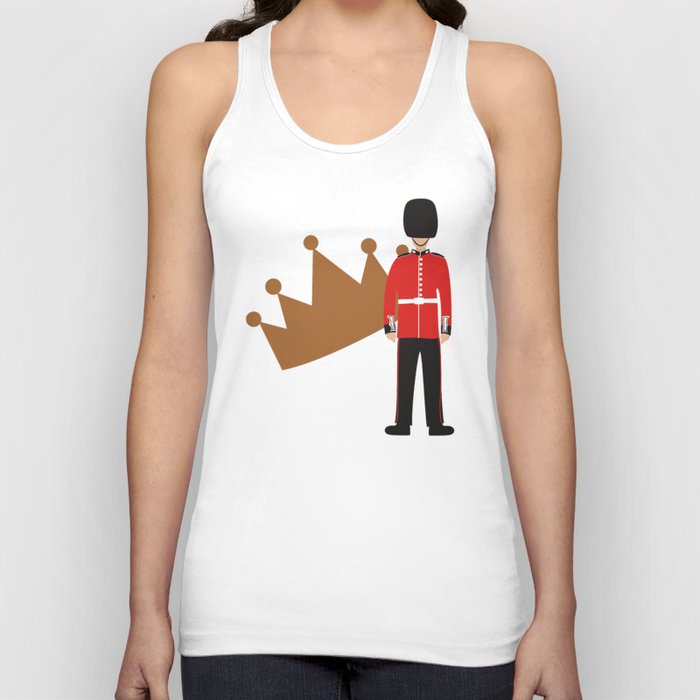 Queen's guard soldier and crown Tank Top