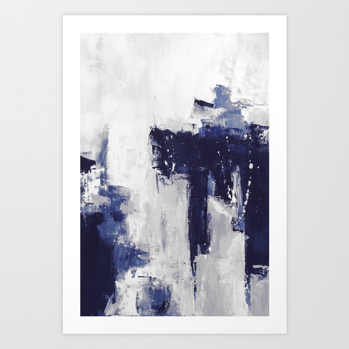 Royal blue abstract Art Print