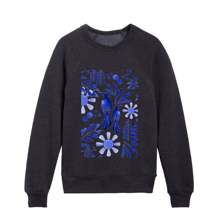 Folk Bird - Navy Kids Crewneck