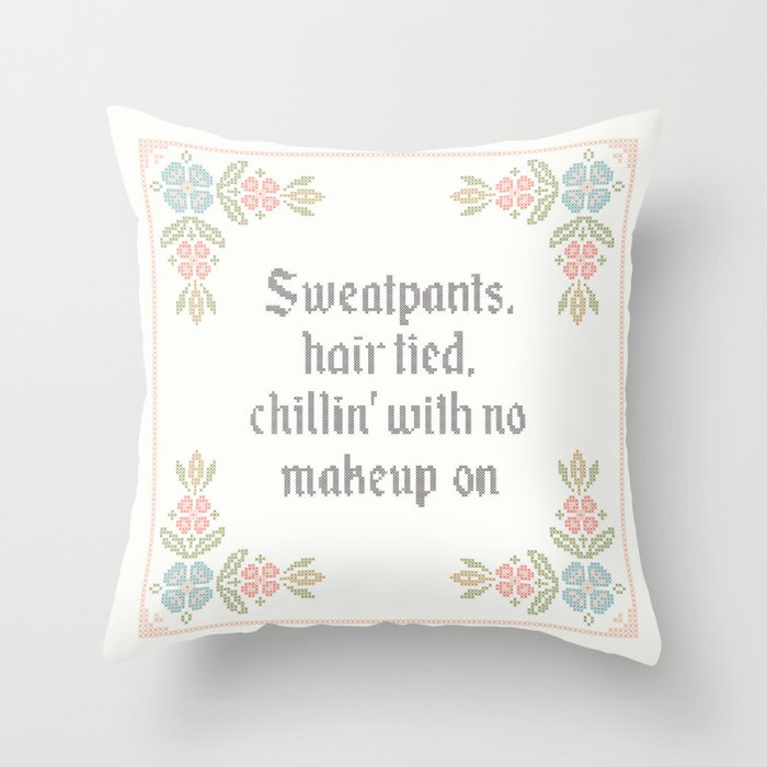 Vintage Inspired Throw Pillow With Rap Lyrics By Drake Throw