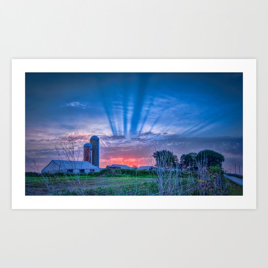 God Beams Art Print