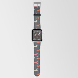Dachshund Silhouettes | Colorful Patterned Wiener Dogs Apple Watch Band