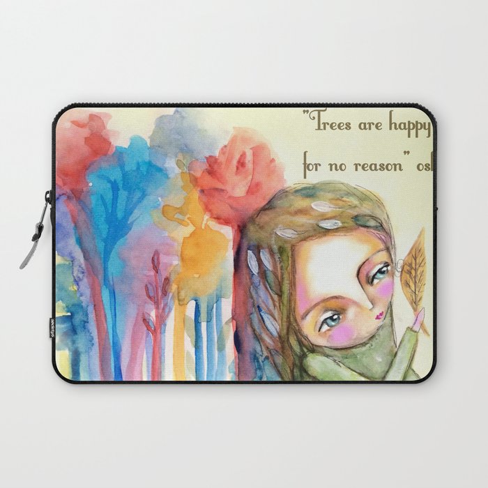 Trees are happy for no reason Osho quote inspirational words Laptop Sleeve
