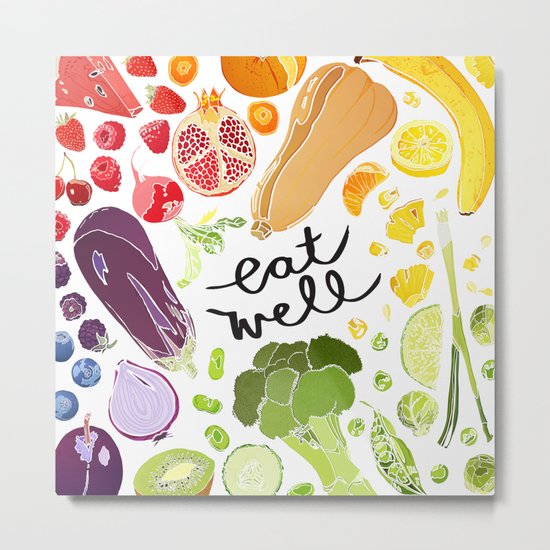 Eat Well Metal Print