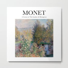 Monet - A Corner of The Garden At Montgeron Metal Print