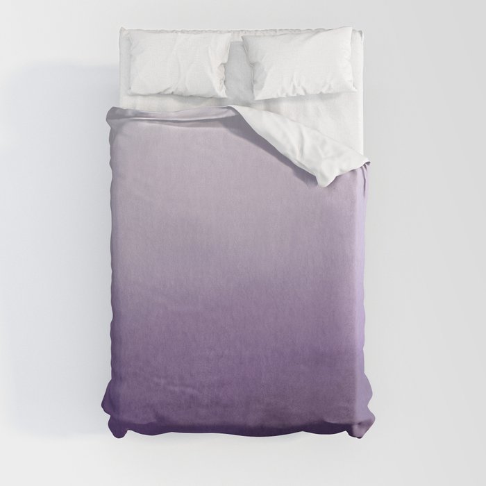 Inspired by Pantone Chive Blossom Purple 18-3634 Watercolor Abstract Art Duvet Cover