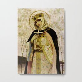 “St Olga” by Mikhail Nesterov Metal Print | Angel, Religious, Artist, Painter, Painting, Icon, Symbolism, Russian, Holy, Saint 