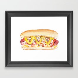 New York Style Hot Dog Framed Art Print