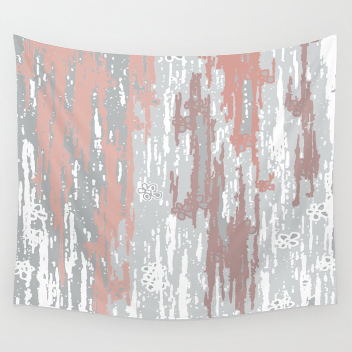 Pink rose abstract. .minimalist. line. minimalism. lines. Wall Tapestry
