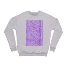Sketchy Abstract (Violet & White Pattern) Crewneck Sweatshirt