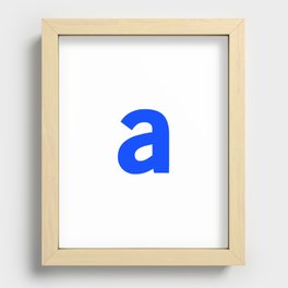letter A (Blue & White) Recessed Framed Print