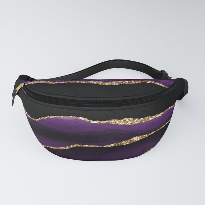 Purple & Gold Agate Texture 11 Fanny Pack