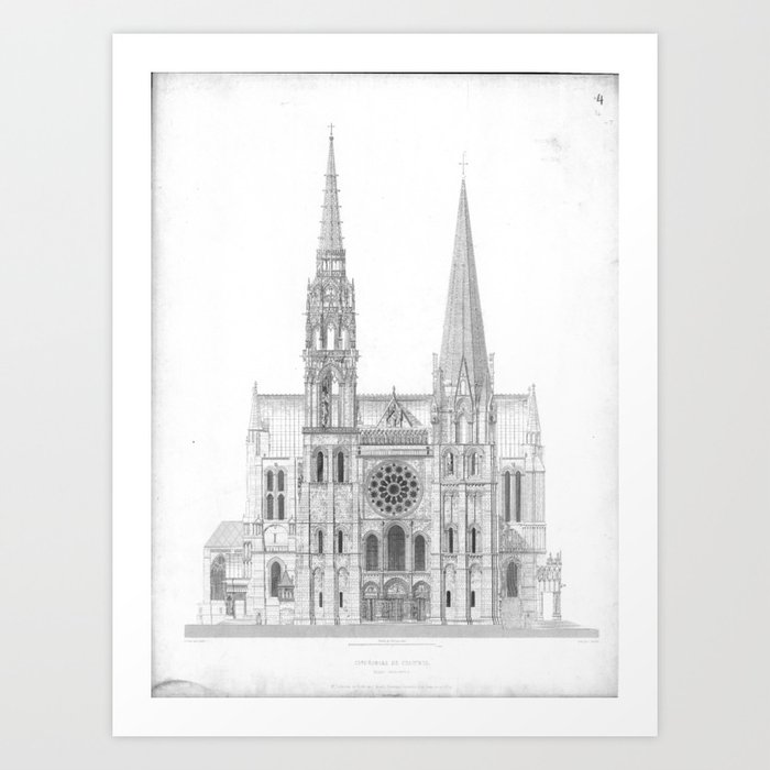 Cathedrale De Chartres Chartres Cathedral Art Print