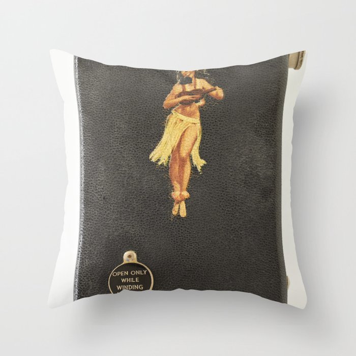 Hula Only While Winding Throw Pillow