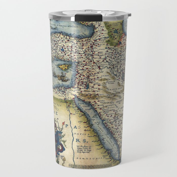 Ottoman Empire 1570 vintage pictorial map Travel Mug