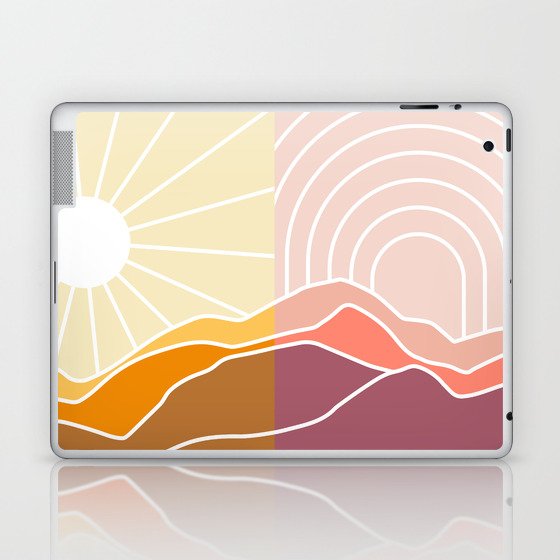 Boho Sun and Rainbow Laptop & iPad Skin